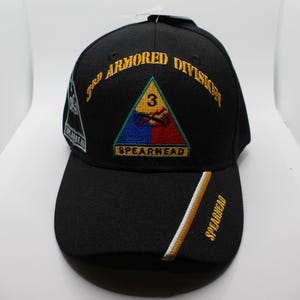 US Army 3rd Armored Division Spearhead Hat. US Army Cap. U.S Army Black Hat. Officially Licensed U.S Army Hat. 3rd Armored Division Hat