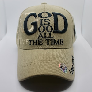 God is Good All The Time Hat. Jesus Baseball Cap. Christian Hat. JesusTrucker Hat. God Is Good All The Time Embroidered hat. Jesus brown hat