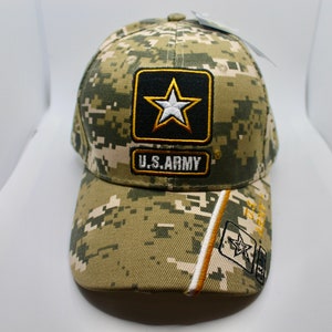 U.S. Army Hat. Army Logo Hat. US Army Baseball Hat. US Hat. Officially Licensed United States Army Logo Embroidered Camo Baseball Cap