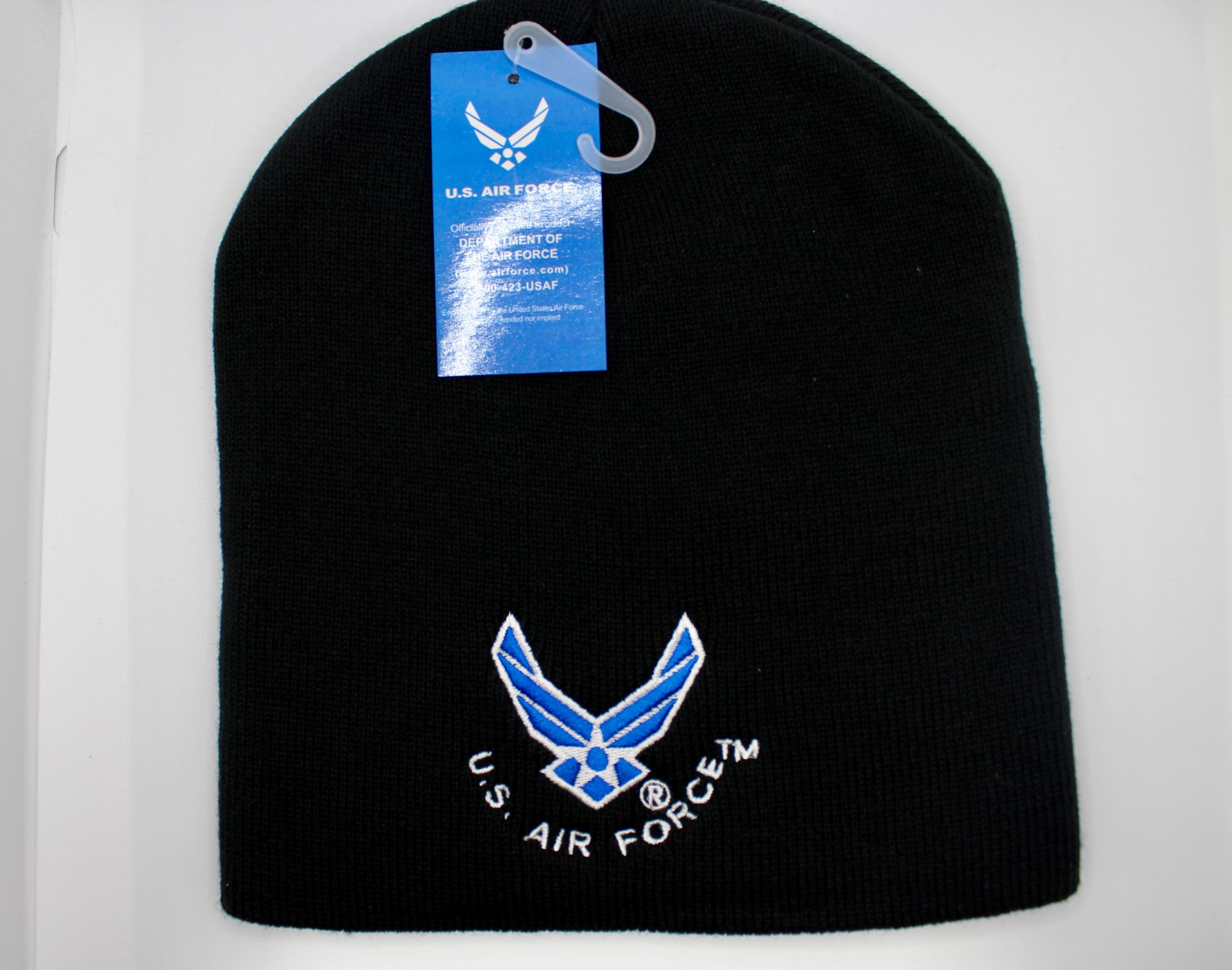 US Air Force Veteran Symbol Embroidered Camo Long Beanie