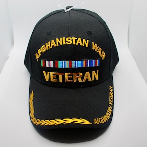 Afghanistan War Veteran Hat. Afghanistan Veteran Hat. US Veteran Hat. Officially Licensed United States Black Cap. Cute Military Vet Gift