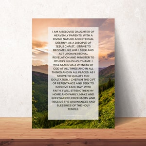 Sun Mountain Young Women&#39;s Theme,LDS Youth Theme, Lds Wall Art, 2024 Youth Theme