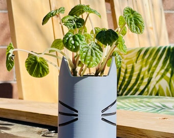 Plantador de gatos para regalo para mamá para novia Regalo de plantador para amante de los gatos Gato negro / Impreso en 3D