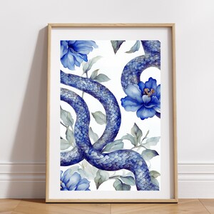 Abstract snake flower print