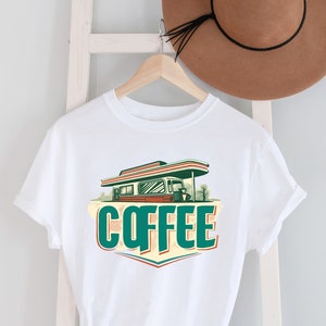 Vintage Coffee Camper Tee - Retro Coffee Shirt for Barista & Coffee Lover Gift