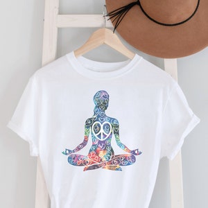 Tranquil Yoga Tee with Peace & Love - Mindfulness Meditation Shirt, Harmony Wellness Top