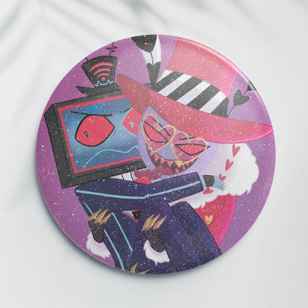 Staticmoth Hazbin Hotel Button Pins / Sticker (PREORDER) - Etsy UK