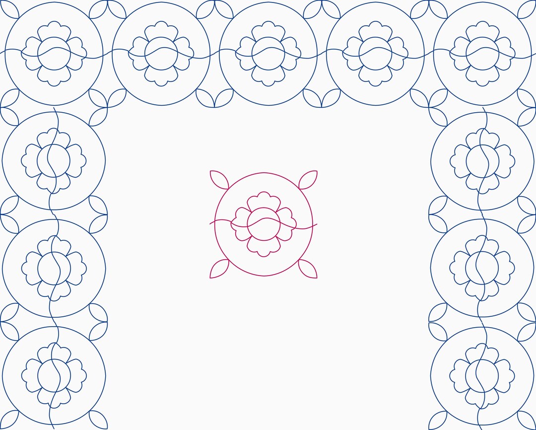 Merlon Pattern MERLIN – Longarm Quilting Border Digital Pattern | Continuous Border ...