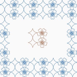 ATARDACER BORDER – Patrón digital de acolchado longarm moderno para bordes y marcos