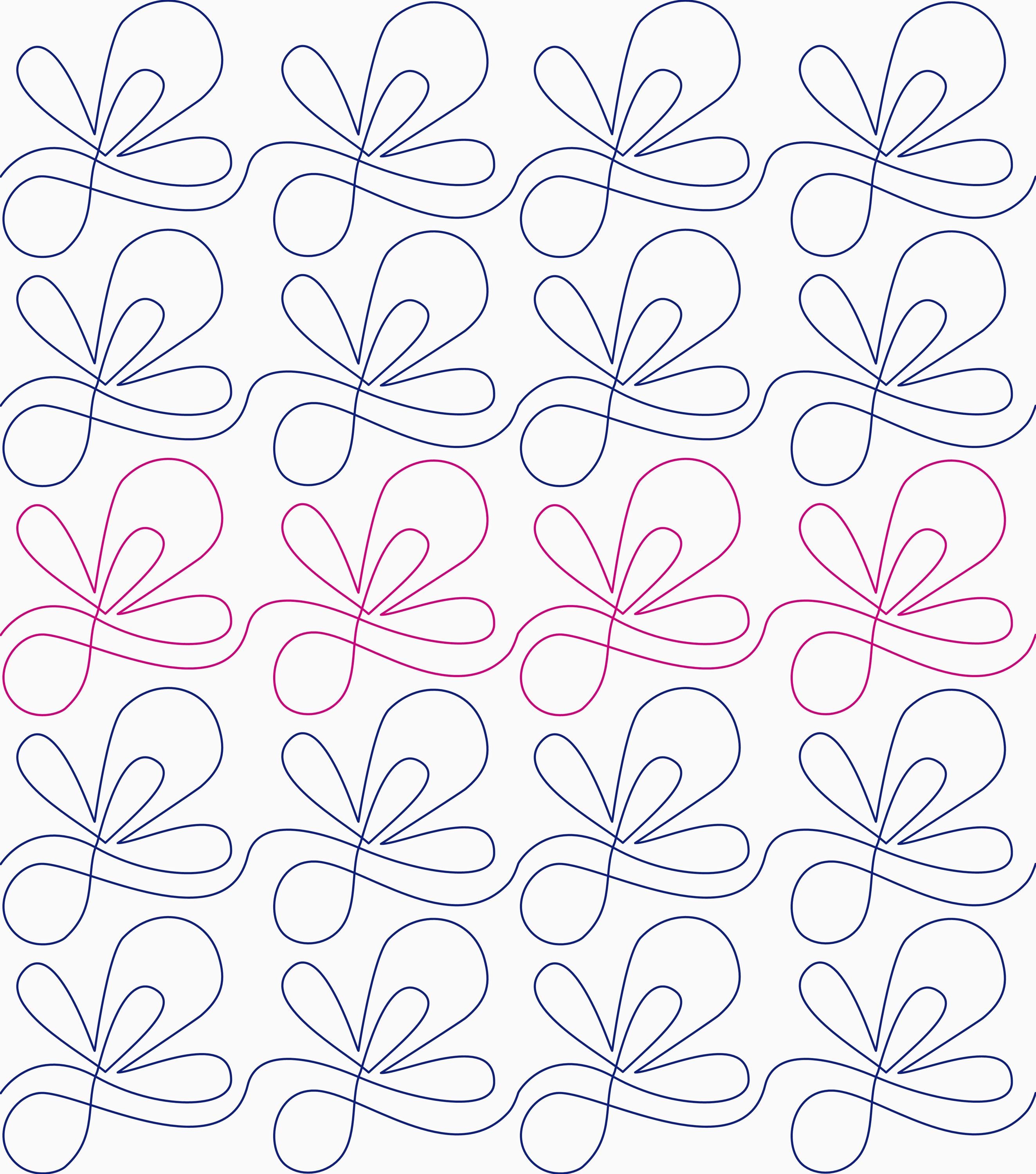 POPPY Edge to Edge Longarm Quilting Pattern | Organic Continuous ...