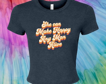 Sugar Magnolia Baby Tee, Retro Grateful Dead Inspired Shirt, Micro Rib Crop Tee, Vintage Jam Band Style Top, Festival Graphic Tee