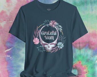 Camiseta con corona de calavera Stealie para mamá agradecida / Día de la Madre para mamás primerizas