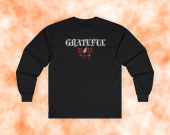 Grateful Dad Long Sleeve Shirt, Deadhead Dad Tee, Grateful Dead Inspired Fathers Day Gift, Gildan 2400 Graphic Shirt, Retro Jam Band Dad