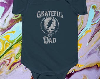 Grateful for My Dad Baby Bodysuit | Fathers Day Gift Infant Onesie | Matching Dad and Baby Outfit | Music Inspired Baby Shirt