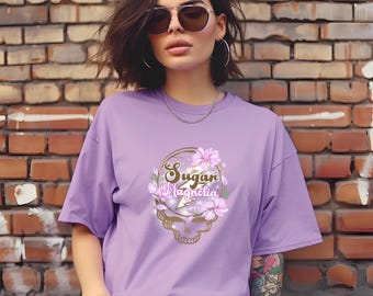Sugar Magnolia Grateful Dead Tee, Vintage Style Comfort Colors Shirt