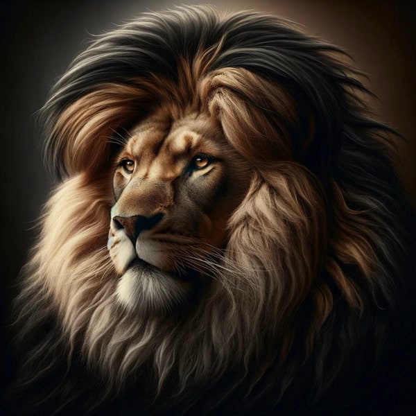 Lion print art