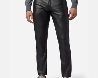 Men’s 501 Black Leather Pants