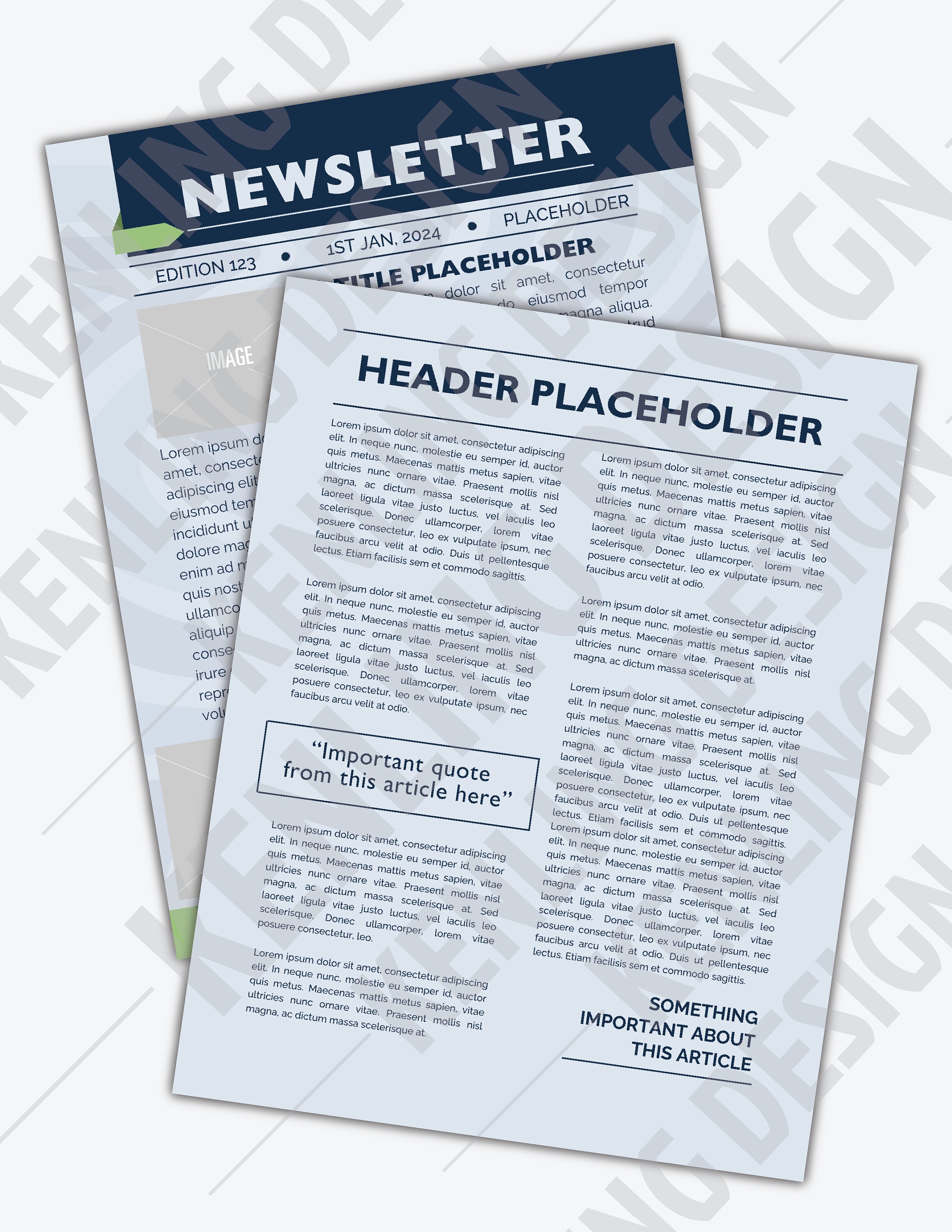 Editable Newsletter Template, Editable Newsletter Template, Business ...
