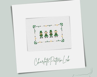 St. Patrick's Day Cross Stitch Pattern: Irish-Themed Embroidery, Luck of the Irish Cross Stitch, St. Patrick's Day Magic, DIY Craft