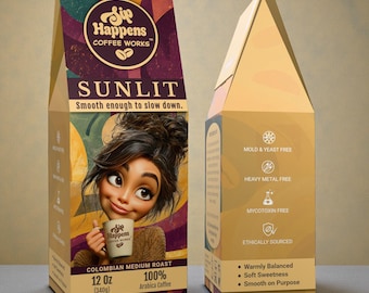 Sip Happens Coffee Works | Medium Roast | Fresh Roasted Specialty Coffee | Ground or Whole Bean | Funny Coffee Gift for Her