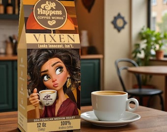 Sip Happens Coffee Works | Medium Roast | Fresh Roasted Specialty Coffee | Ground or Whole Bean | Funny Coffee Gift for Her