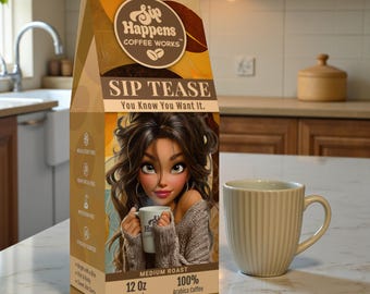 Sip Happens Coffee Works | Medium Roast | Fresh Roasted Specialty Coffee | Ground or Whole Bean | Funny Coffee Gift for Her