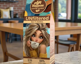 Sip Happens Coffee Works | Light Roast | Fresh Roasted Specialty Coffee | Ground or Whole Bean | Funny Coffee Gift for Her
