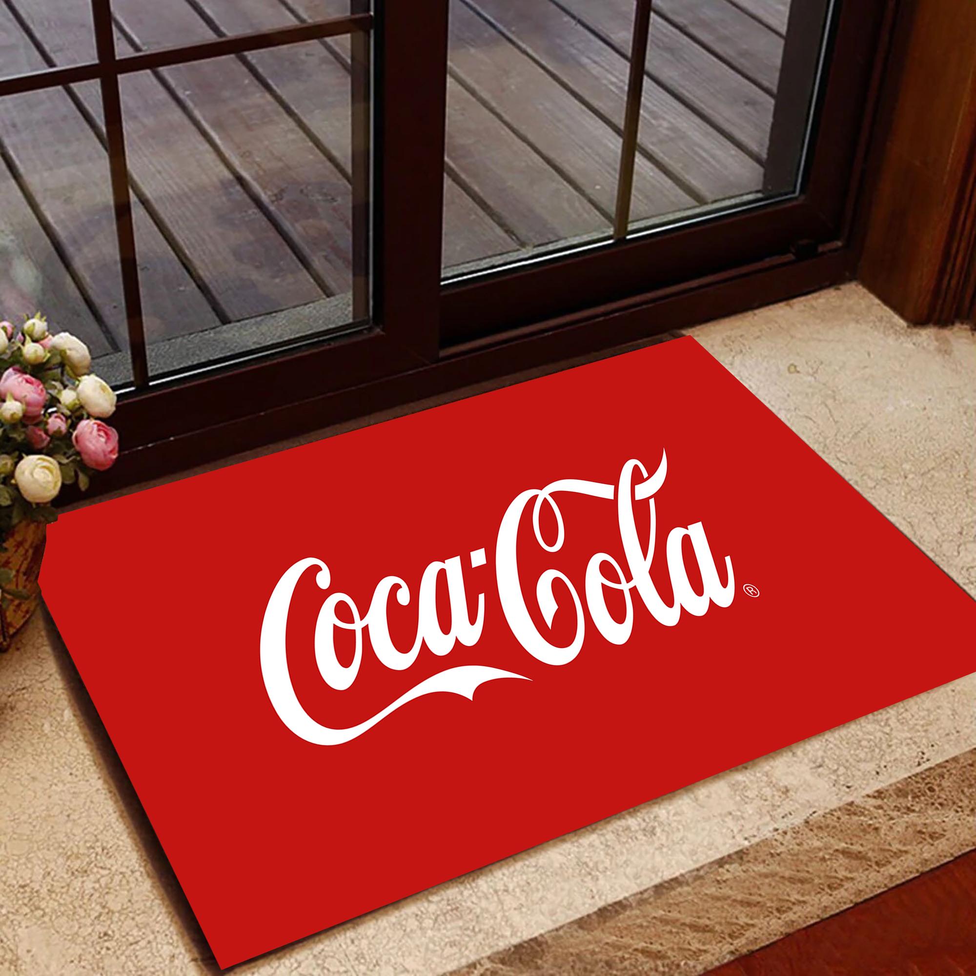 Coca Cola Doormat: Red Retro Rug, Non-slip Entry Mat - Etsy