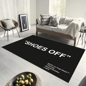 Alfombra "Zapatos fuera", "Zapatos negros fuera", "Alfombra de zapatillas", "Alfombra de vestidor", "Alfombra negra", "Alfombra de zapatillas", "Alfombra de zapatos", "Alfombra de lavandería", "Regalo personalizado"