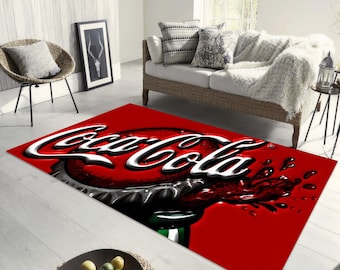 Coca Cola Area Rug: Washable Anti-slip Coke Carpet - Etsy