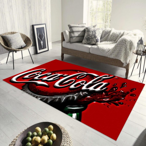 Coca Cola Rug: Retro Coke Can Design, Vintage Style - Etsy