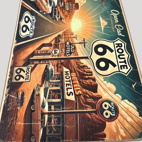 Route 66 Car Rug: Vintage Style Non-slip Microfiber Carpet - Etsy