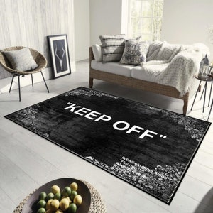Keep Off Rug,Keep Off Home Decor,Modern Carpet,Black Keep Off Carpet,Personalized Gift,Custom Rug,Keep Off,Keep Off Rug For Living Room