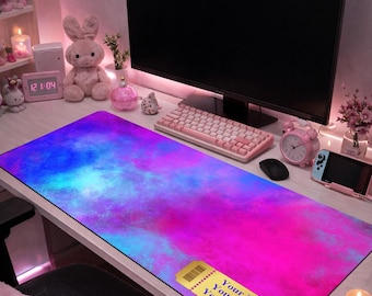 Custom Mouse Pad Personalized, Galaxy Desk Mat, Custom Text Mousepad, Personalized Desk Mat, XL Mouse Pad, Gamer Desk Setup