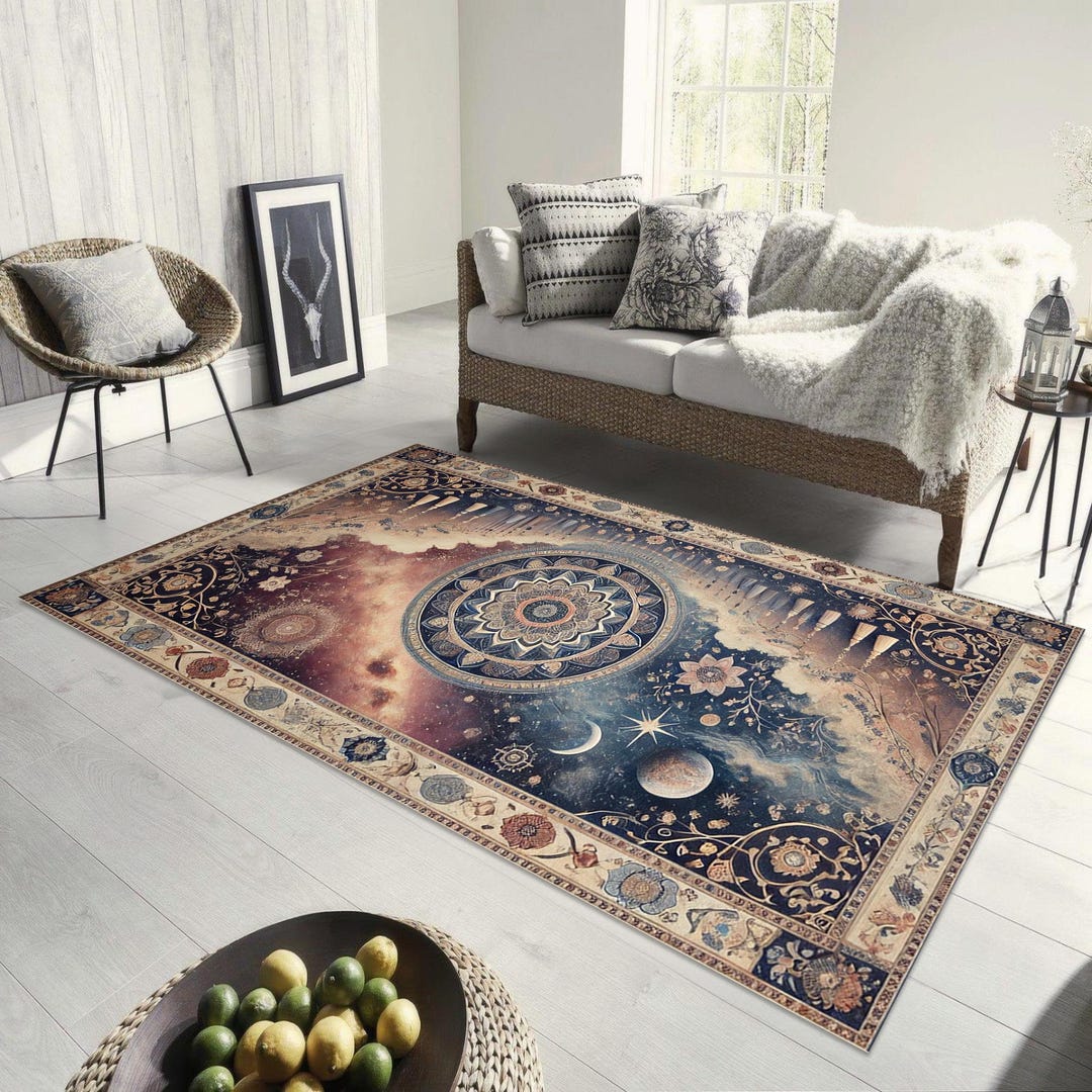 Dynamic Rugs Cosmo Cosmos Rug: Vintage Planets Design, Retro Home Decor - Etsy