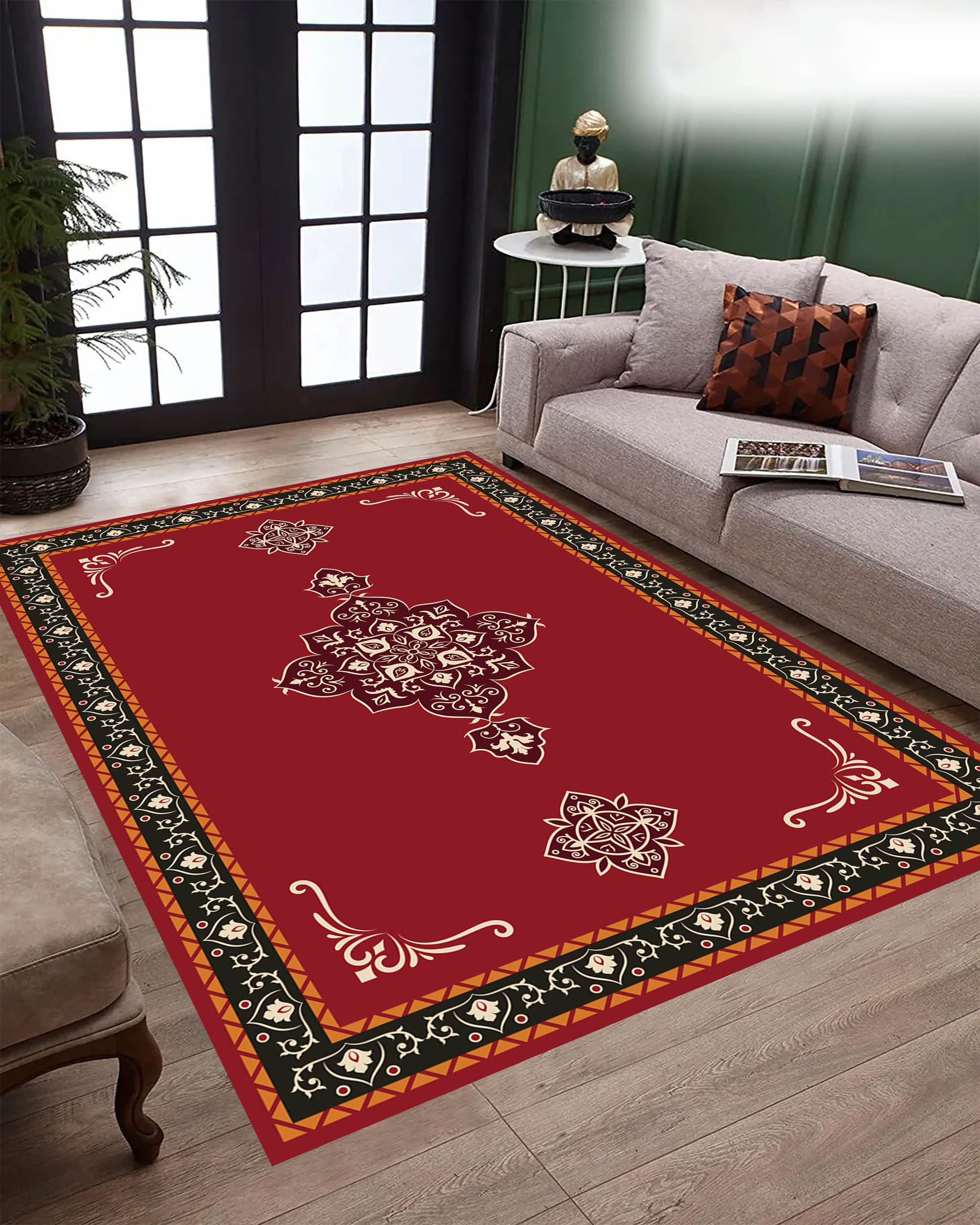 45.5×104 \"Red rose” ViNTAGE TURKiSH RUG 45.5×104 Red rose” ViNTAGE TURKiSH RUG