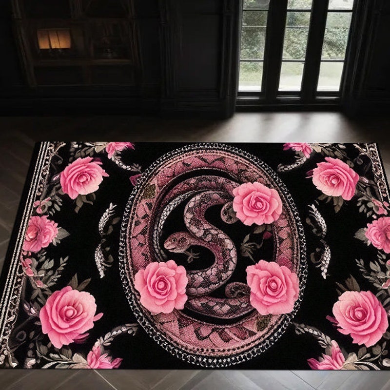 Snake Print Rug - Etsy