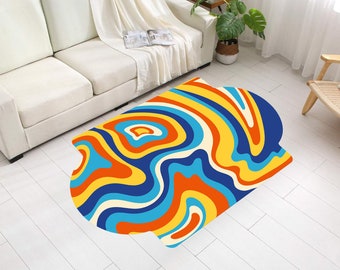 Alfombra psicodélica: decoración moderna y colorida para el hogar