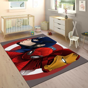 Avengers Rug,Spiderman Rug,Movie Home Decor,Ironman Rug,Gothic Style Decor,Teens Room Rug,Captain America Rug,Monster Carpet