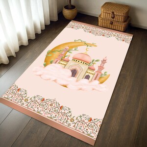 Kids Ramadan Prayer Mat,Muslim Gift For Children,Kids Prayer Mat,Islamic Room Decor,Mosque Prayer Rug,Eid Gift