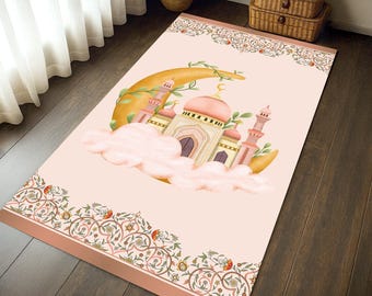 Alfombra de oración infantil personalizada: regalo islámico, decoración de mezquita