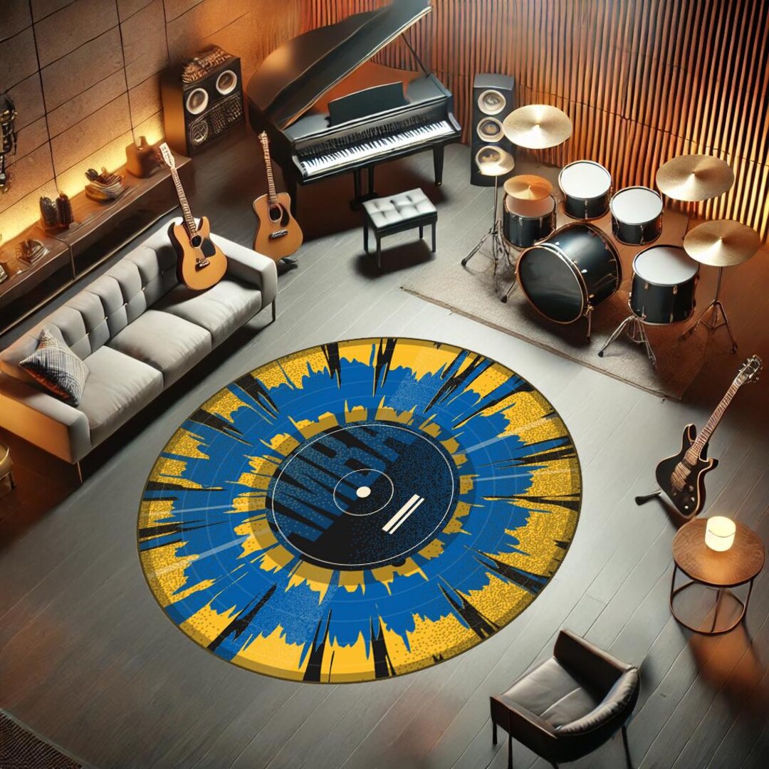 Disc Craft Rugs Custom CD Disc Rug,colorful CD Inspired Round Rug,personalized Music CD ...