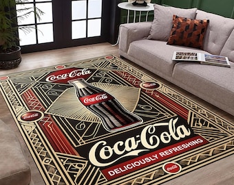 Coca Cola Area Rug: Washable Anti-slip Coke Carpet - Etsy