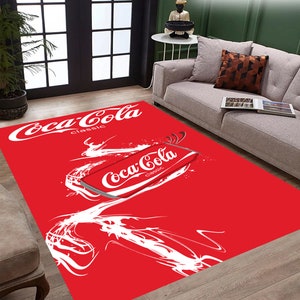 Coca Cola Area Rug: Washable Anti-slip Coke Carpet - Etsy