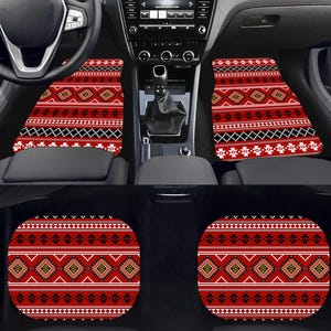 Ethnic Pattern Car Floor Mat,Boho Style Car Floor Mat,Custom Fit Auto Mat,Decorative Car Mats