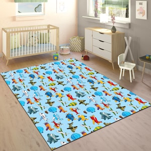 Aircraft Rug,Plane Rug,Aviation Rug,Play Room Rug,Air Balloon Rug,Sky Nursery Rug,Flight Crew Rug,Nursery Rug,Kids Room Rug,Space Rug