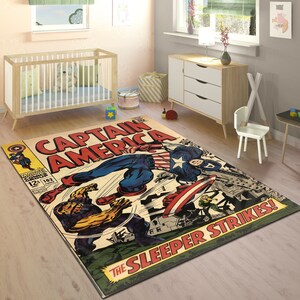 Tappeto Capitan America, tappeto fumetti, tappeto Avengers, tappeto film horror, tappeto fumetto Venompool, tappeto popolare, tappeto poster, tappeto cartone animato, tappeto per cameretta ragazzi, tappeto di design