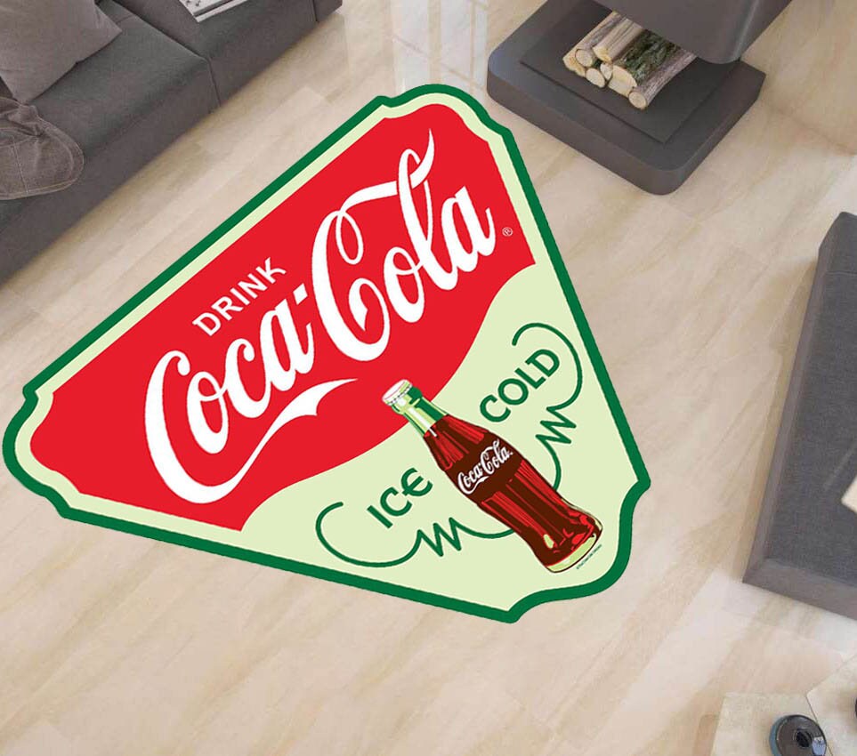 Coca Cola Shaped Rug: Non-slip, Personalizable Teens Room Decor - Etsy