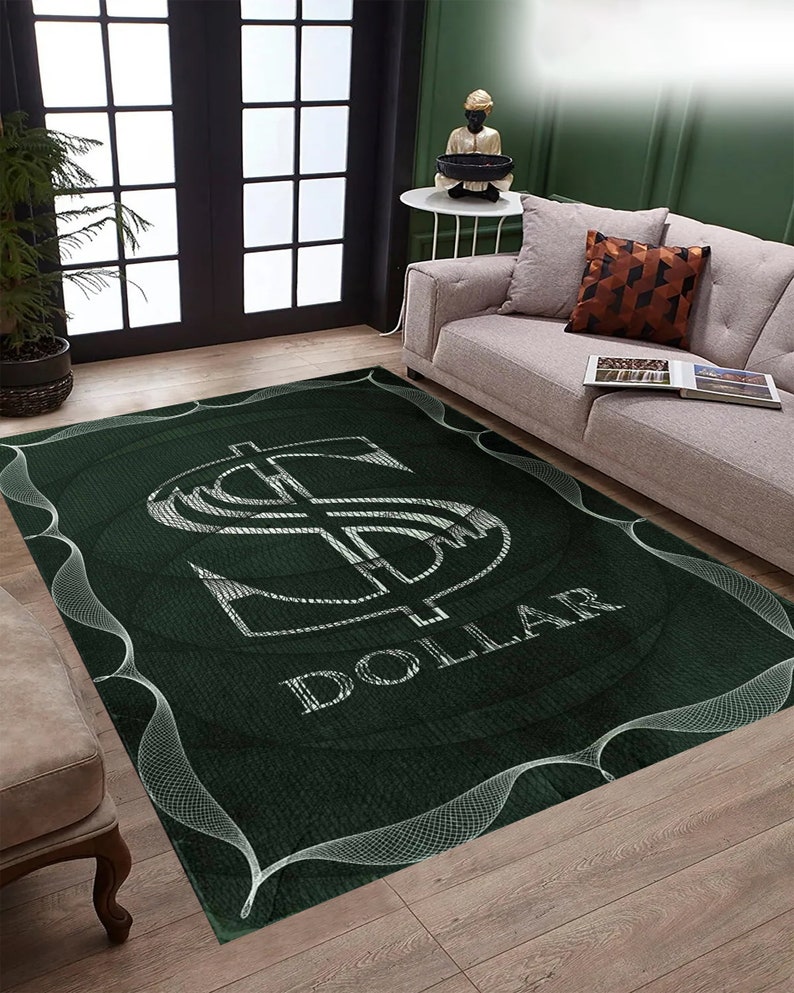 Dollar Bill Rug: Modern Luxury Home Decor, Personalizable - Etsy