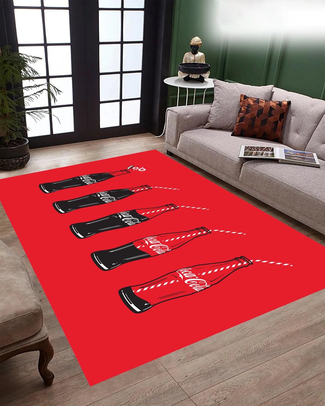 Coca Cola Rug,coke Bottle Rug,retro Coke Rug,popular Cola Rug,vintage ...
